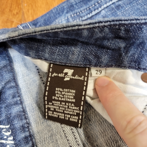 7 For All Mankind Size 29 'A' Pocket Flare Leg Jeans Women's - Picture 8 of 11